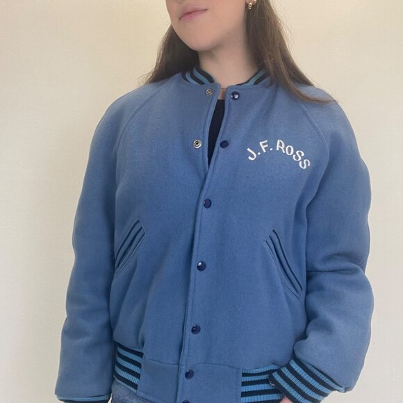 S Vintage Royals JF Ross Wool Varsity Jacket - Picture 2 of 5